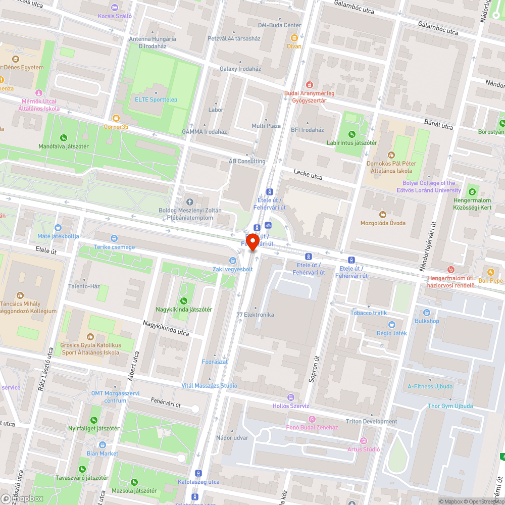 Hiányzó fényterelő bejelentés helye