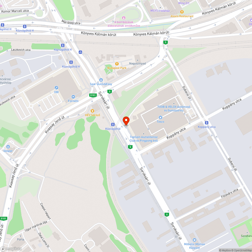 Kátyú a kanyarodósávban bejelentés helye