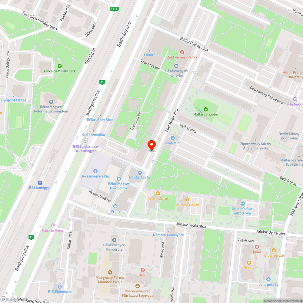 Kitaposott, kihalt zöldterület bejelentés helye