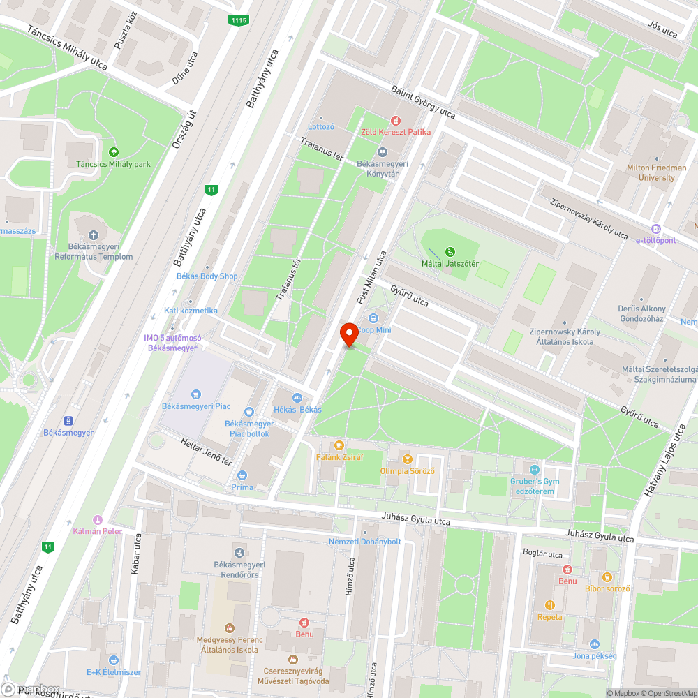 Firkált, madárürülékes pad bejelentés helye