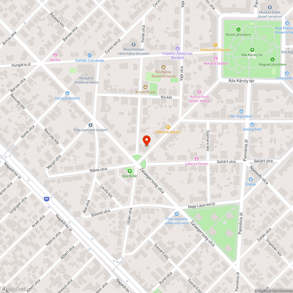 Lyukas aszfalt bejelentés helye