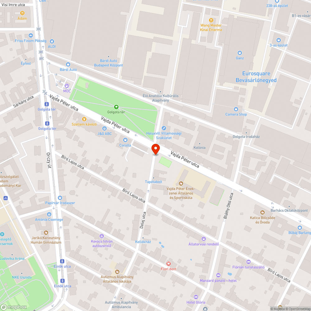 Elhagyott ajtó bejelentés helye