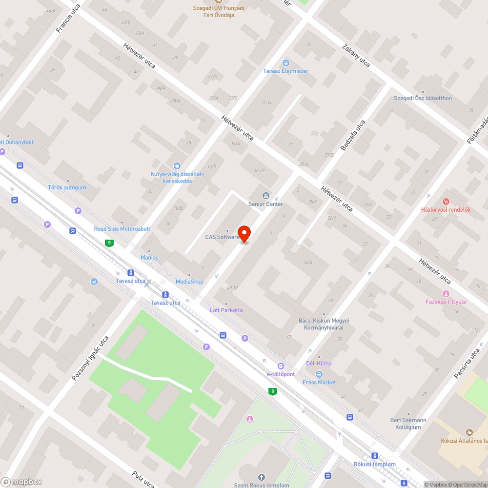 Kátyú - Eszperantó u. 8. bejelentés helye