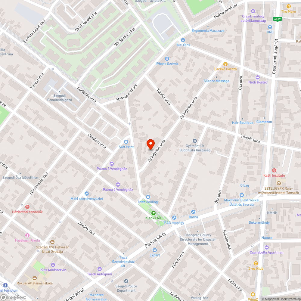 Tuskómarás - Gyöngytyúk u. 29. bejelentés helye