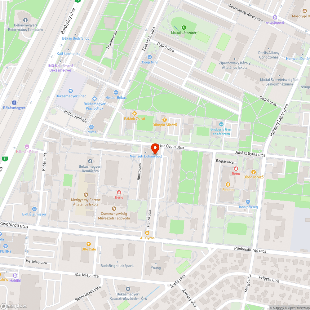 Szemetes utca bejelentés helye