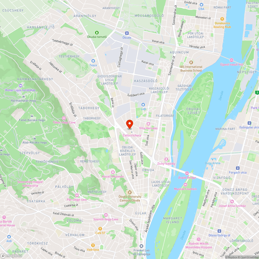 Hunor utca, kátyúk bejelentés helye