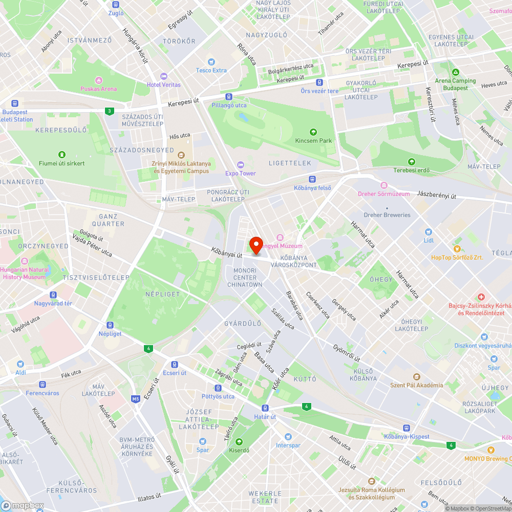 1101 Budapest, Kőbányai út 54. bejelentés helye