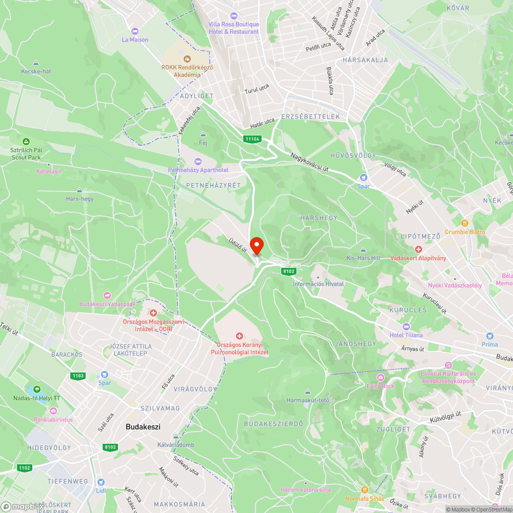 Életveszélyes járda bejelentés helye