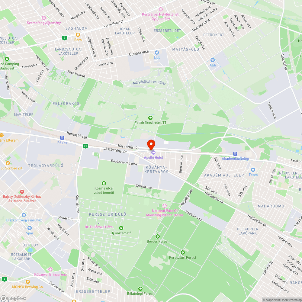 Szétvert járda bejelentés helye