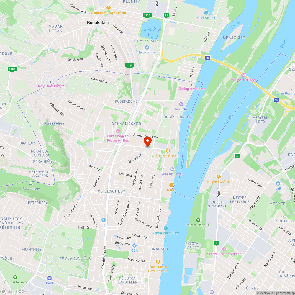 Pünkösdfürdő utcai HÉV átjárónál lassújel bejelentés helye