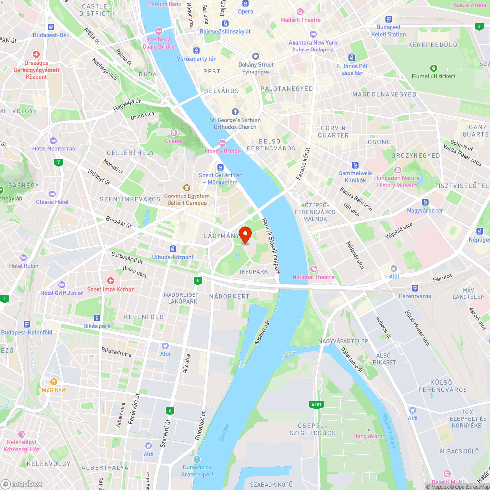 Erdei hangulat az infoparkban bejelentés helye
