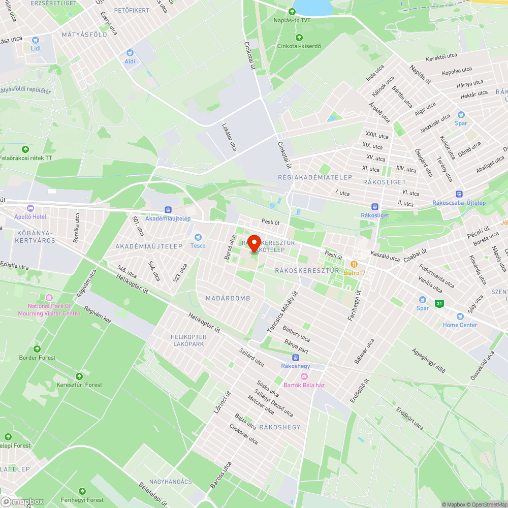 Rákosmente terei 2. bejelentés helye