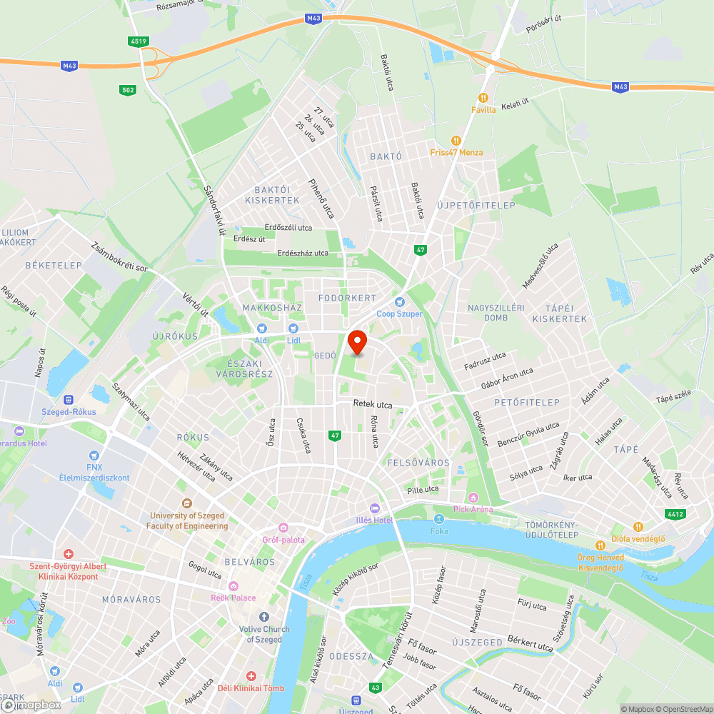 Veszélyes járda az Építő utcai alapiskolánál bejelentés helye