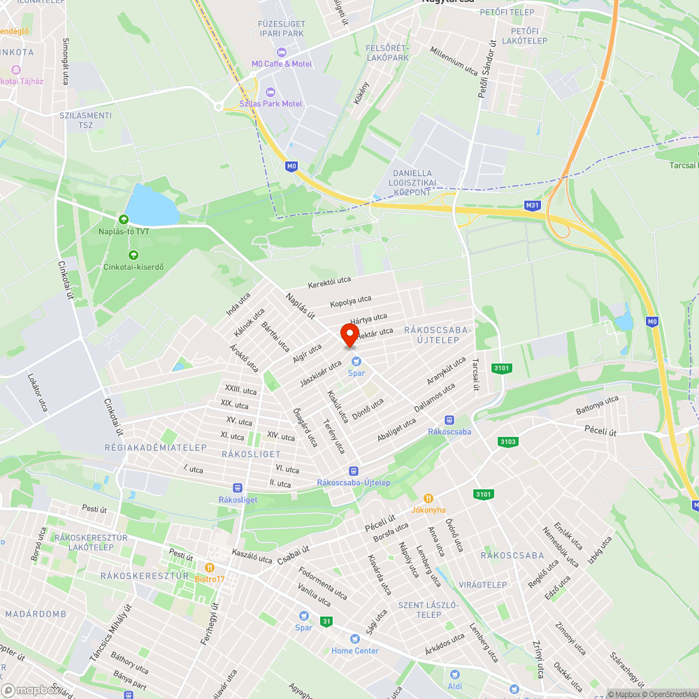 Megrongált utcanévtábla - Naplás út bejelentés helye