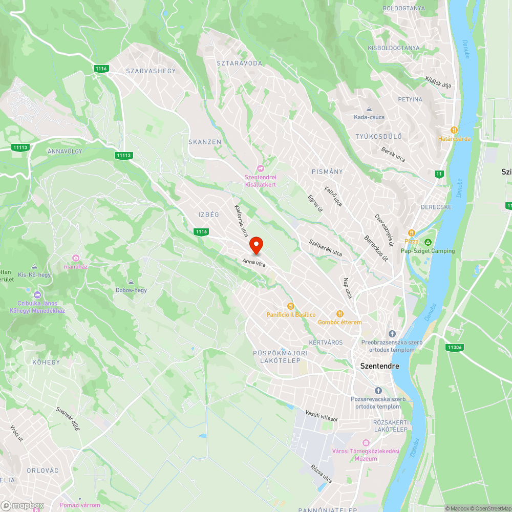 A Csapás utca buszmegállónál helyezzünk ki szemetest! bejelentés helye