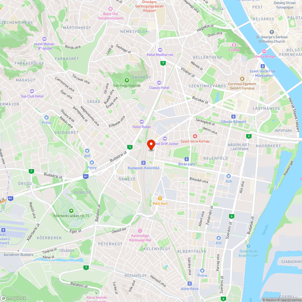 Dzsindzsa a Kelenföldi utca 32. számmal szemben bejelentés helye