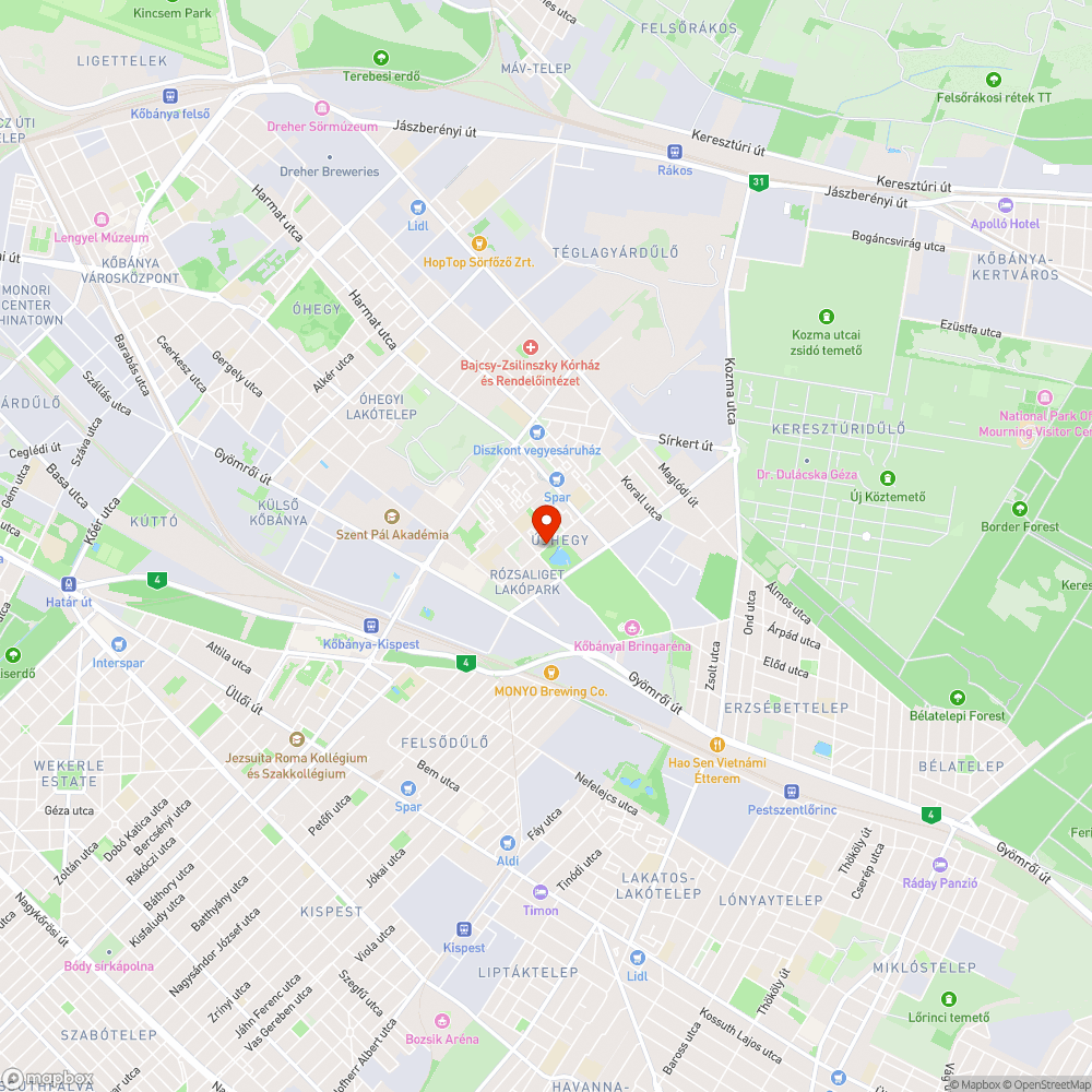 Mélytó utca buszmegálló bejelentés helye