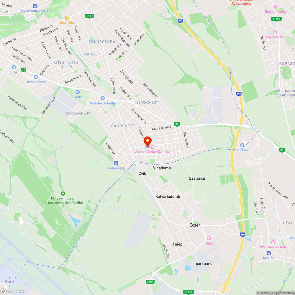 Beszakadt úttest bejelentés helye