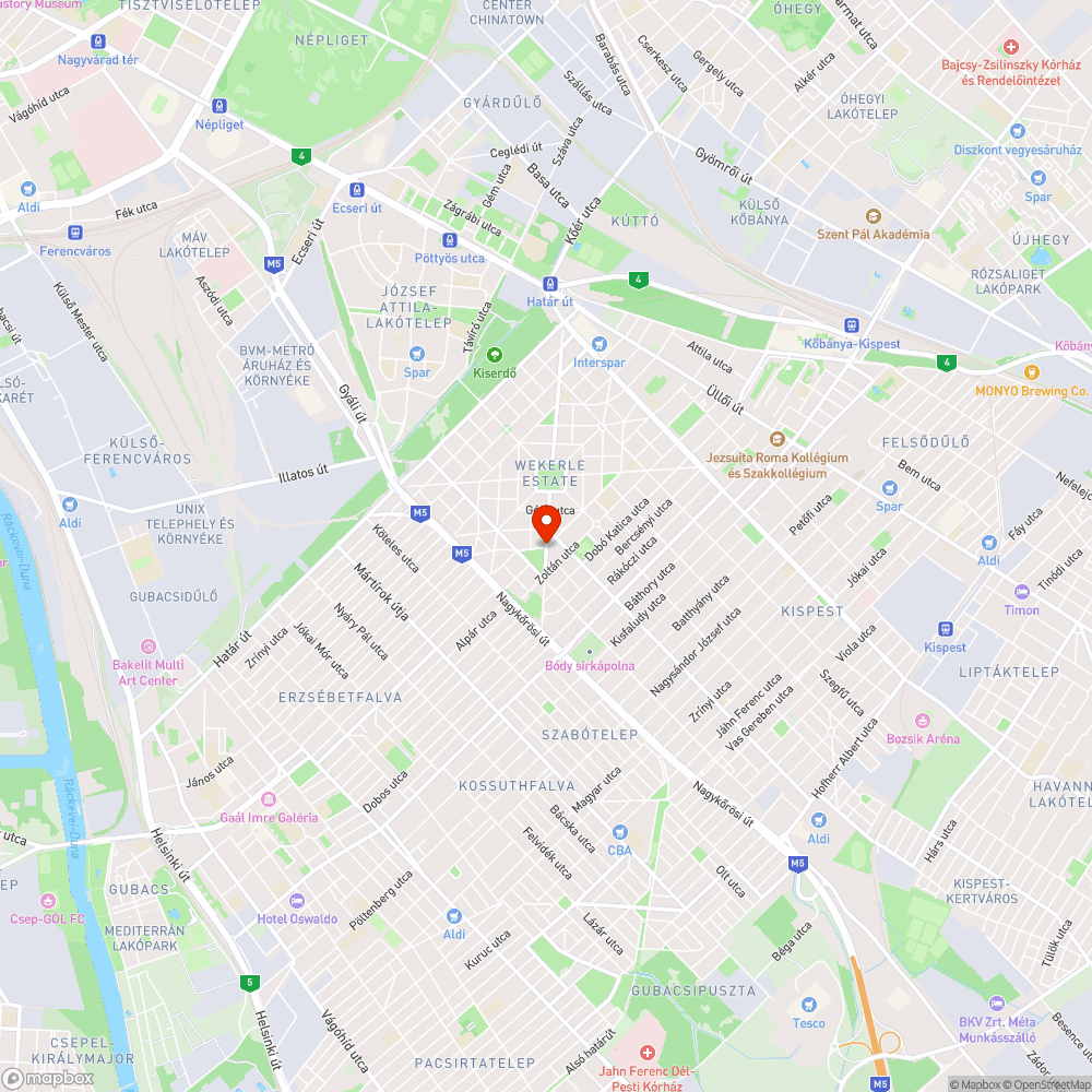Kopott, rozsdás utcanévtábla bejelentés helye