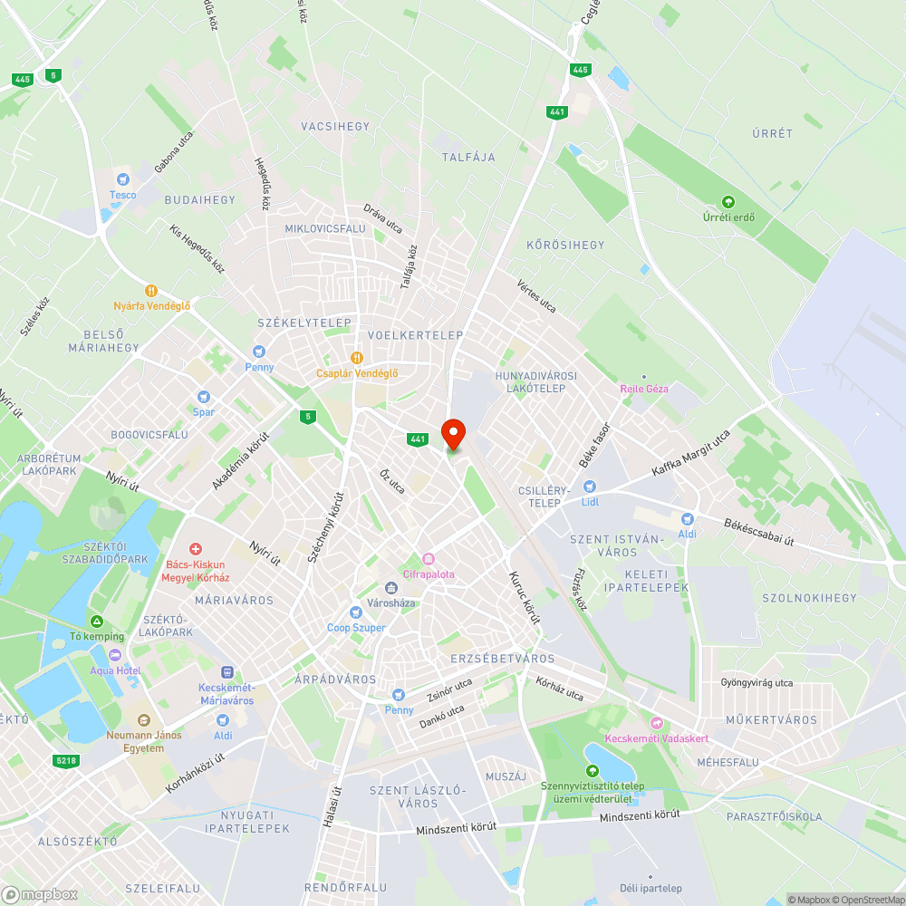 Közvilágítási hiba/hiány a Noszlopy parkban bejelentés helye