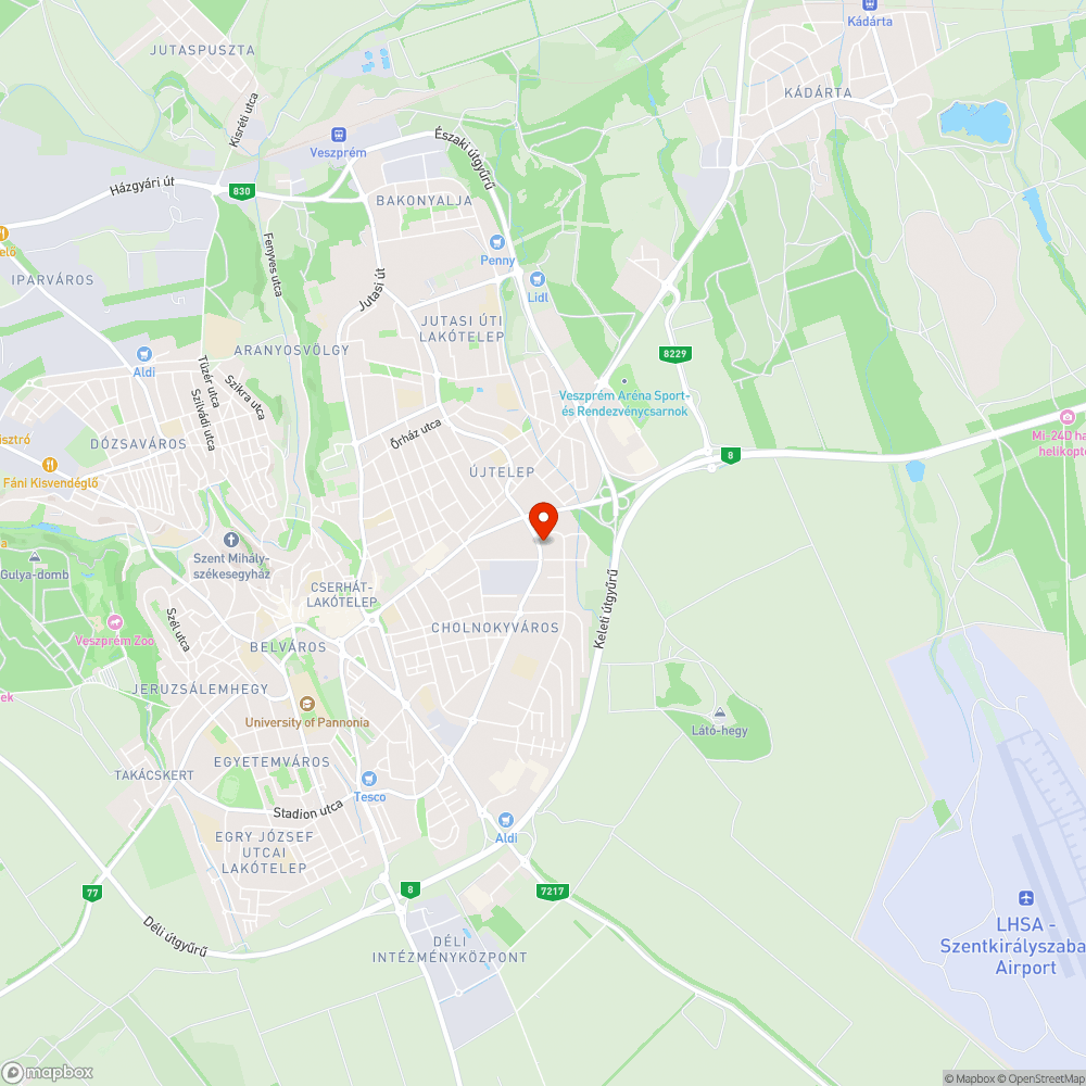 Gyalogos átkelő bejelentés helye