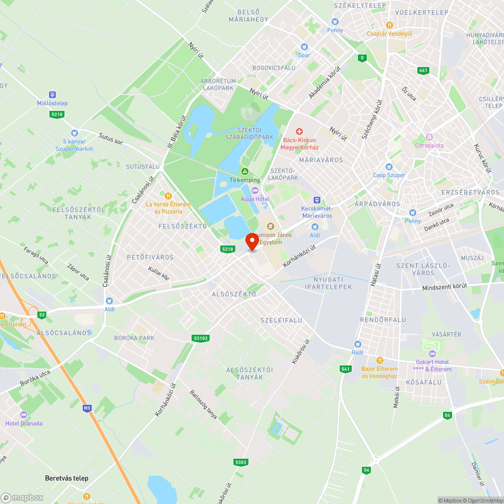 Kátyú- és szegélykő hiba az Izsáki úti Agip benzinkútnál bejelentés helye