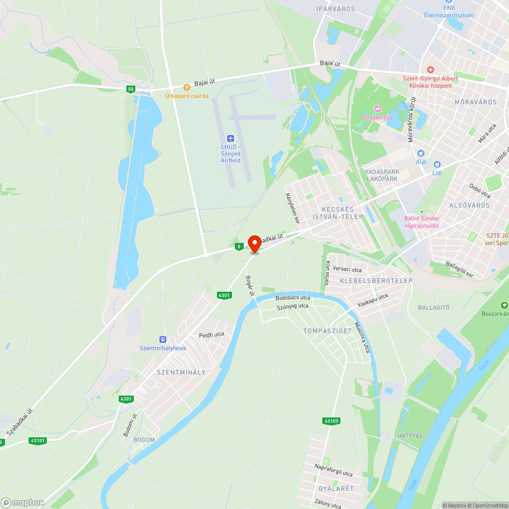 Gaztenger a bicikliúton bejelentés helye