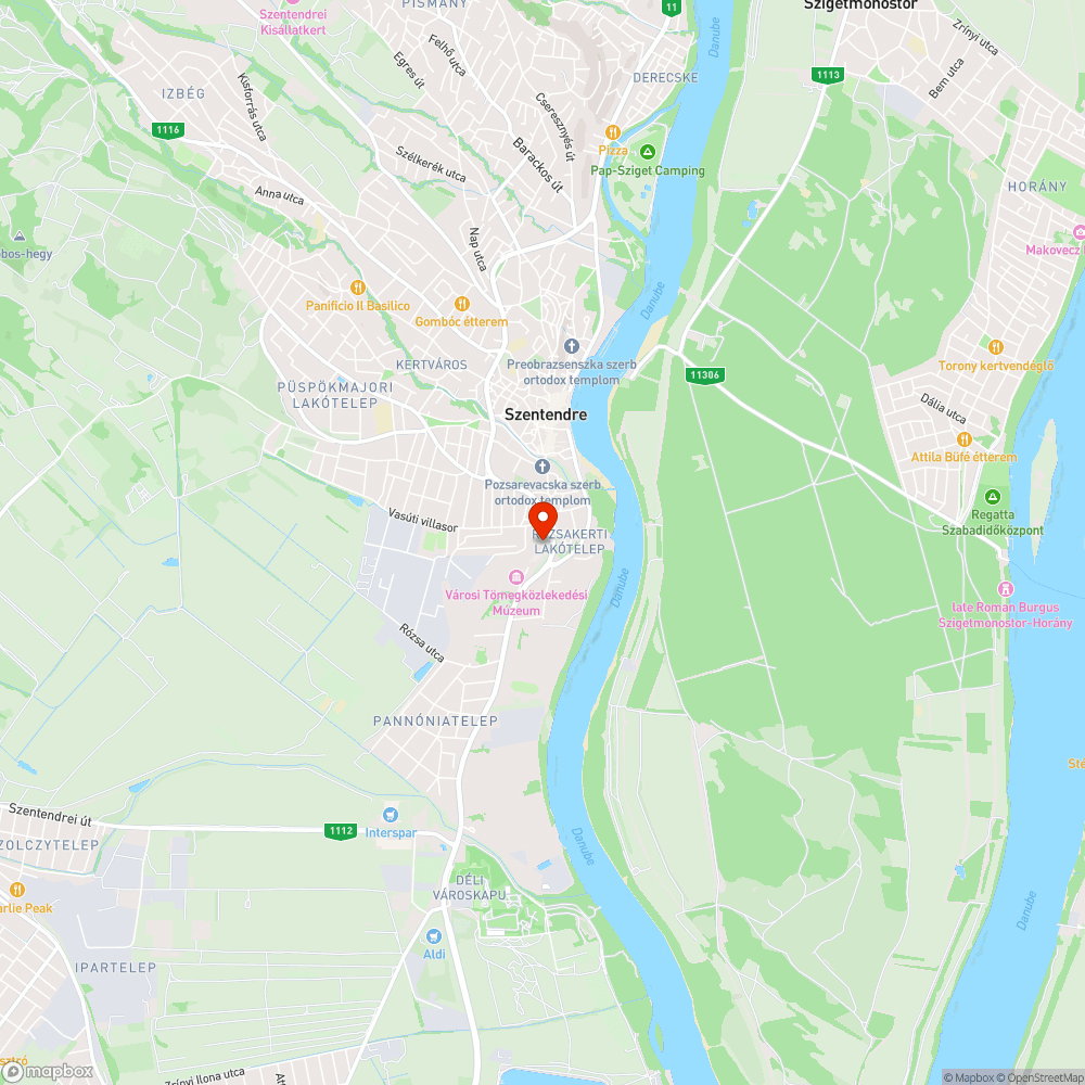 Szentendre HÉV végállomás bejelentés helye