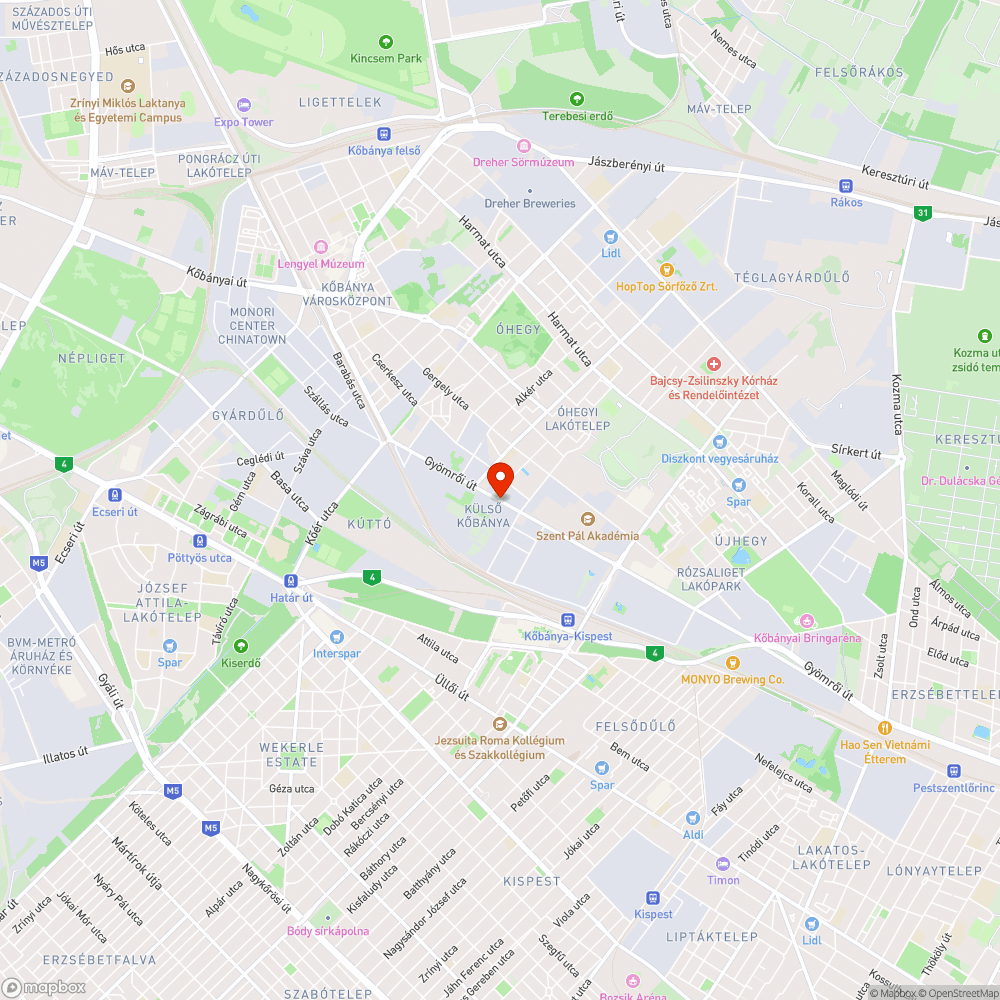 Végstádiumban levő buszmegálló (F01582 Diósgyőri utca) bejelentés helye