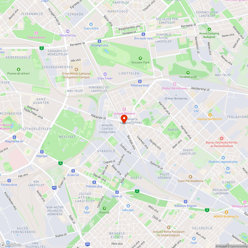 összefirkált megálló bejelentés helye