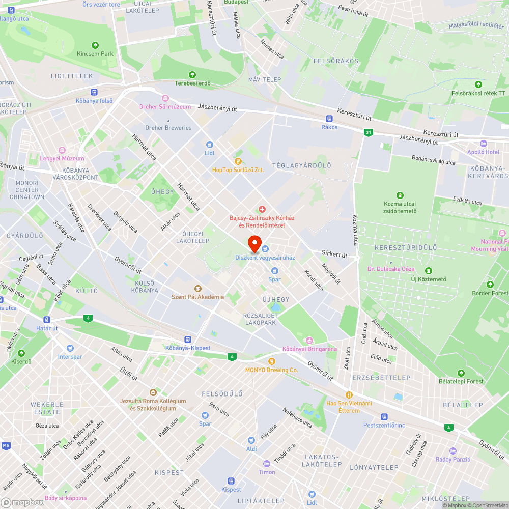 Elárvult oszlopok Újhegyen bejelentés helye