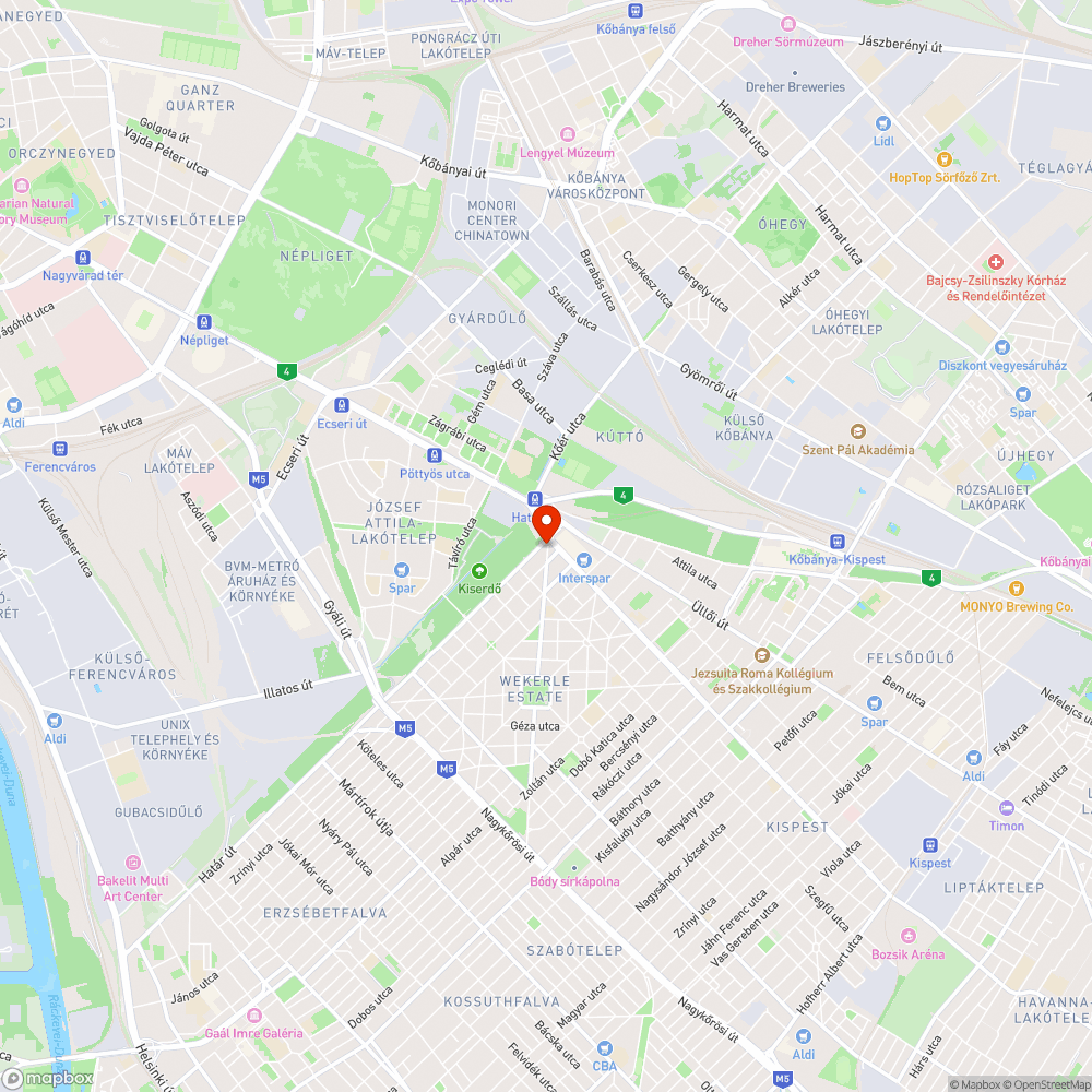 Határ úti kerékpárút és Kifakult KRESZ tábla bejelentés helye