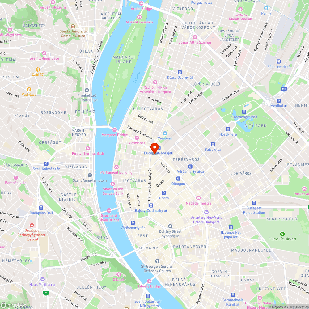 kátyú a Nyugati téri parkolónál 2 bejelentés helye