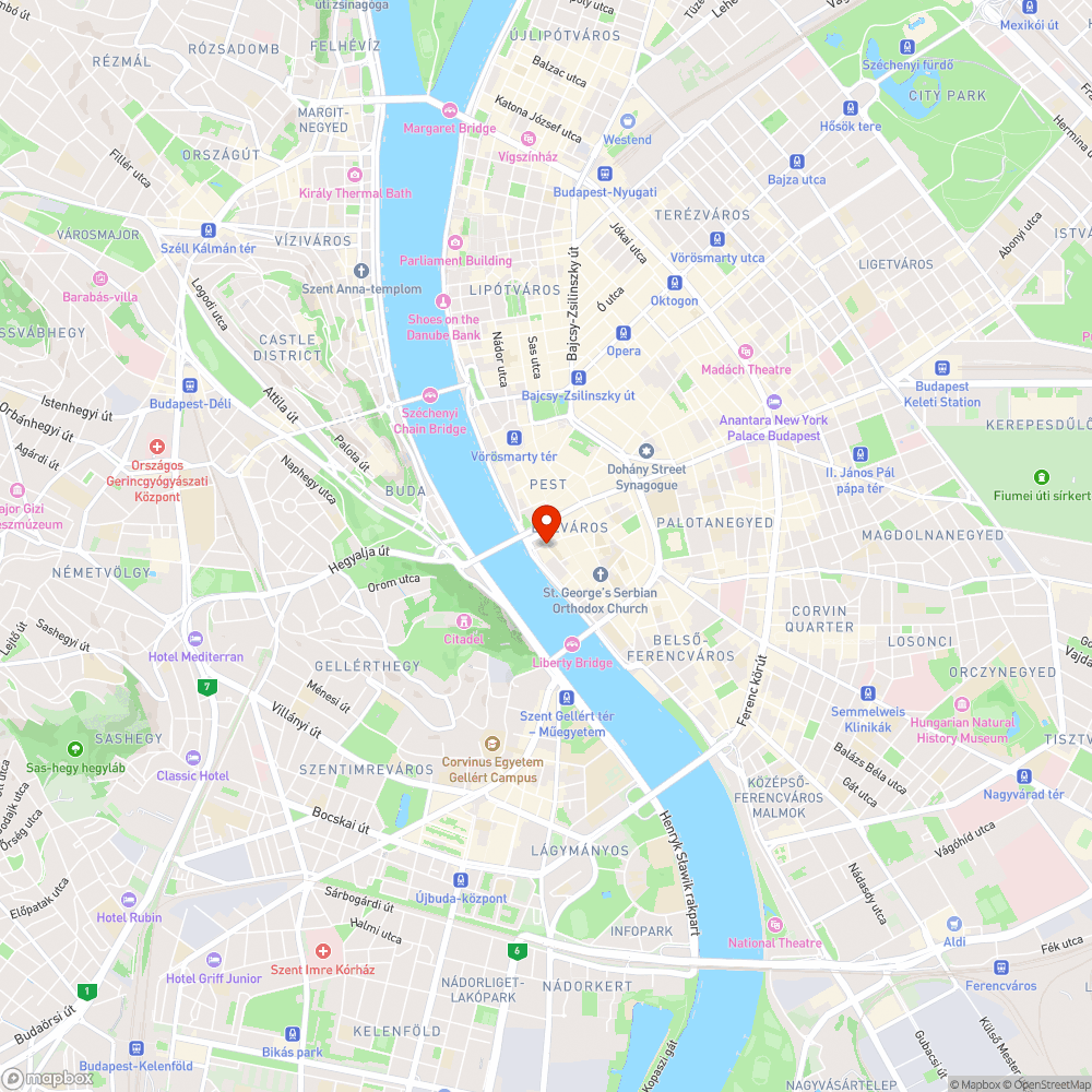 Irányi utca Molnár utca kereszteződése V. kerület bejelentés helye