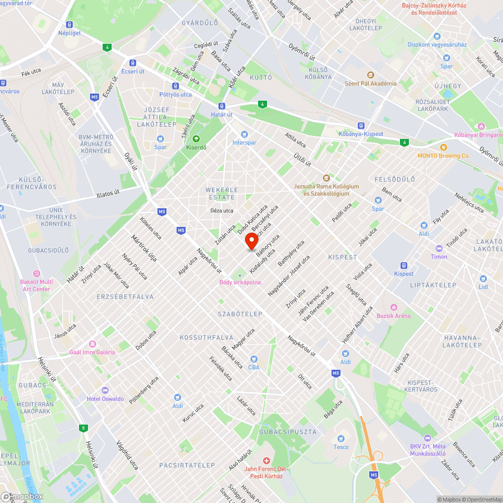 Hiányzó Fényterelő - Hunyadi tér bejelentés helye