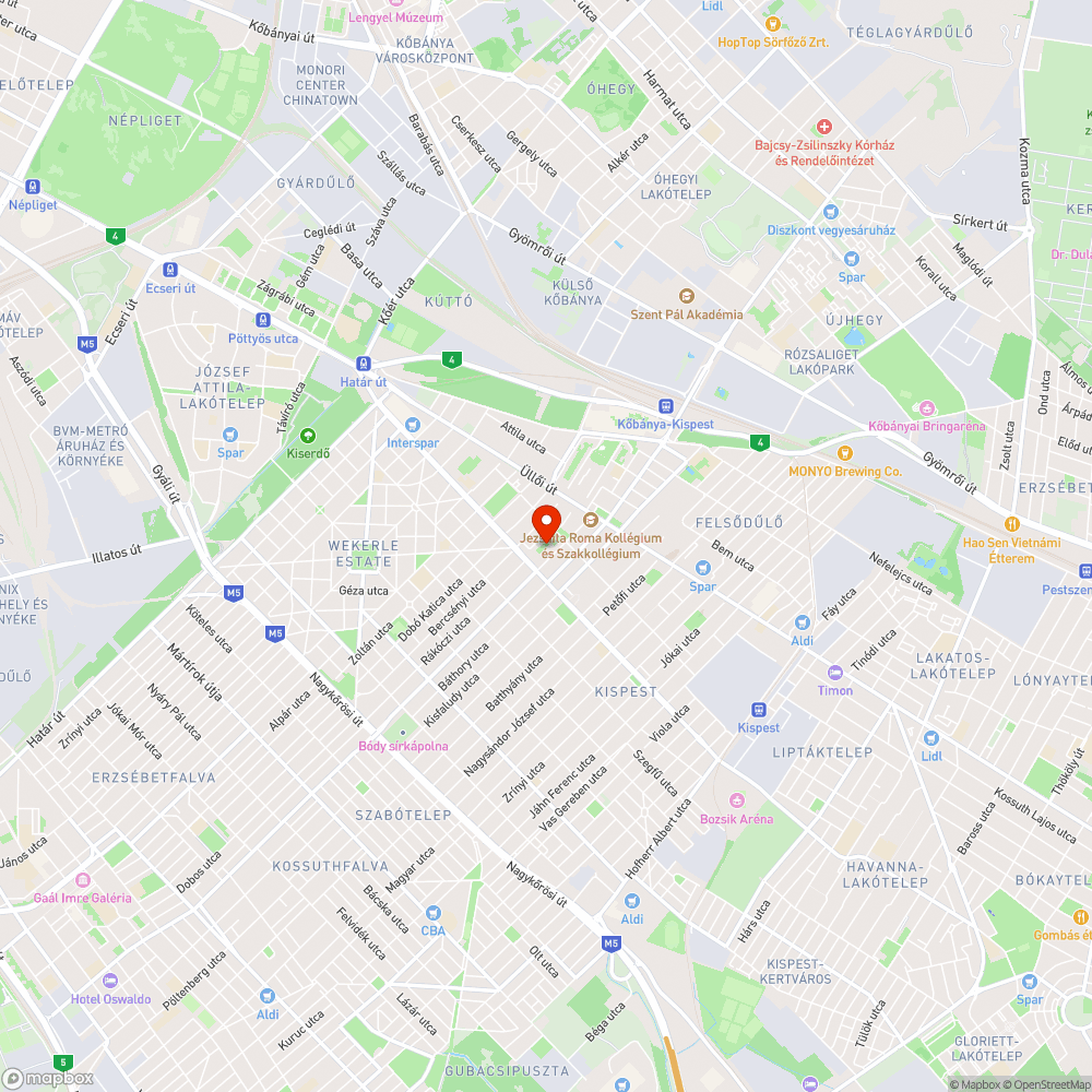 Roncsautó parkolás Kispesten bejelentés helye