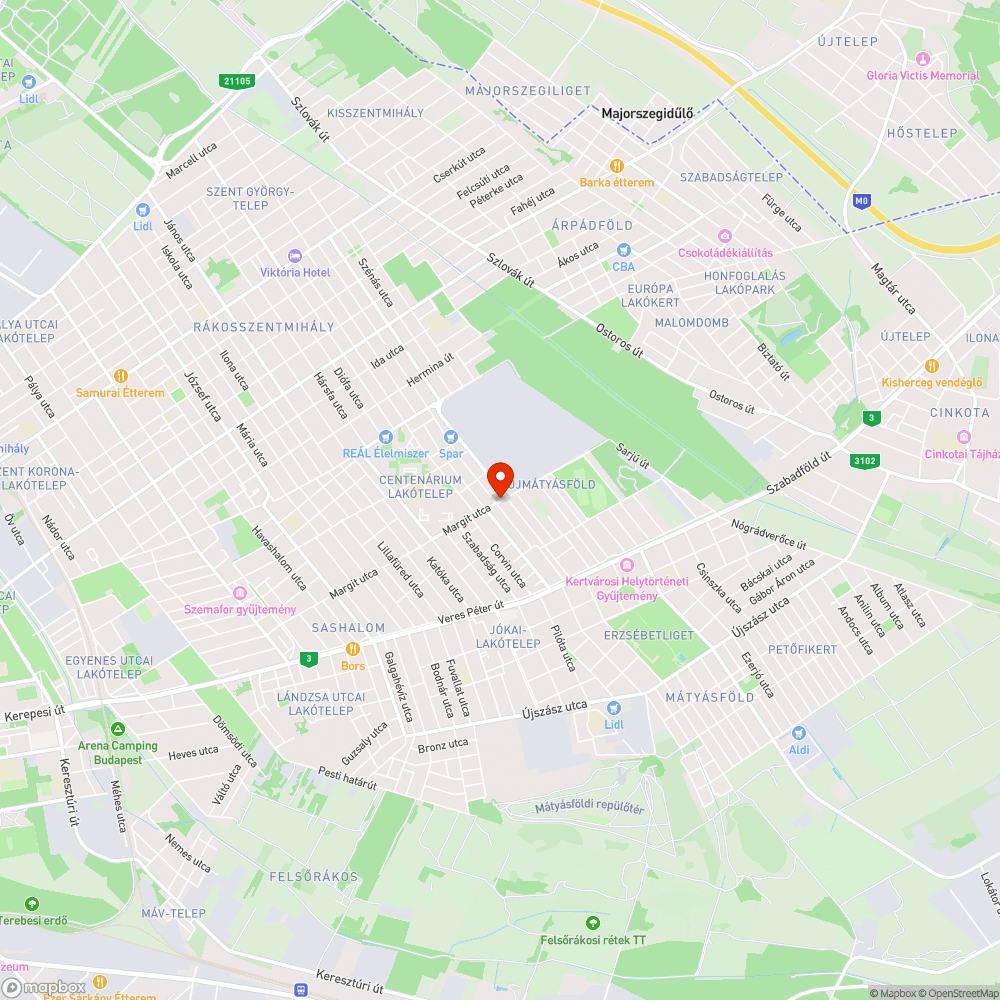 balesetveszélyes buszmegálló-burkolat bejelentés helye