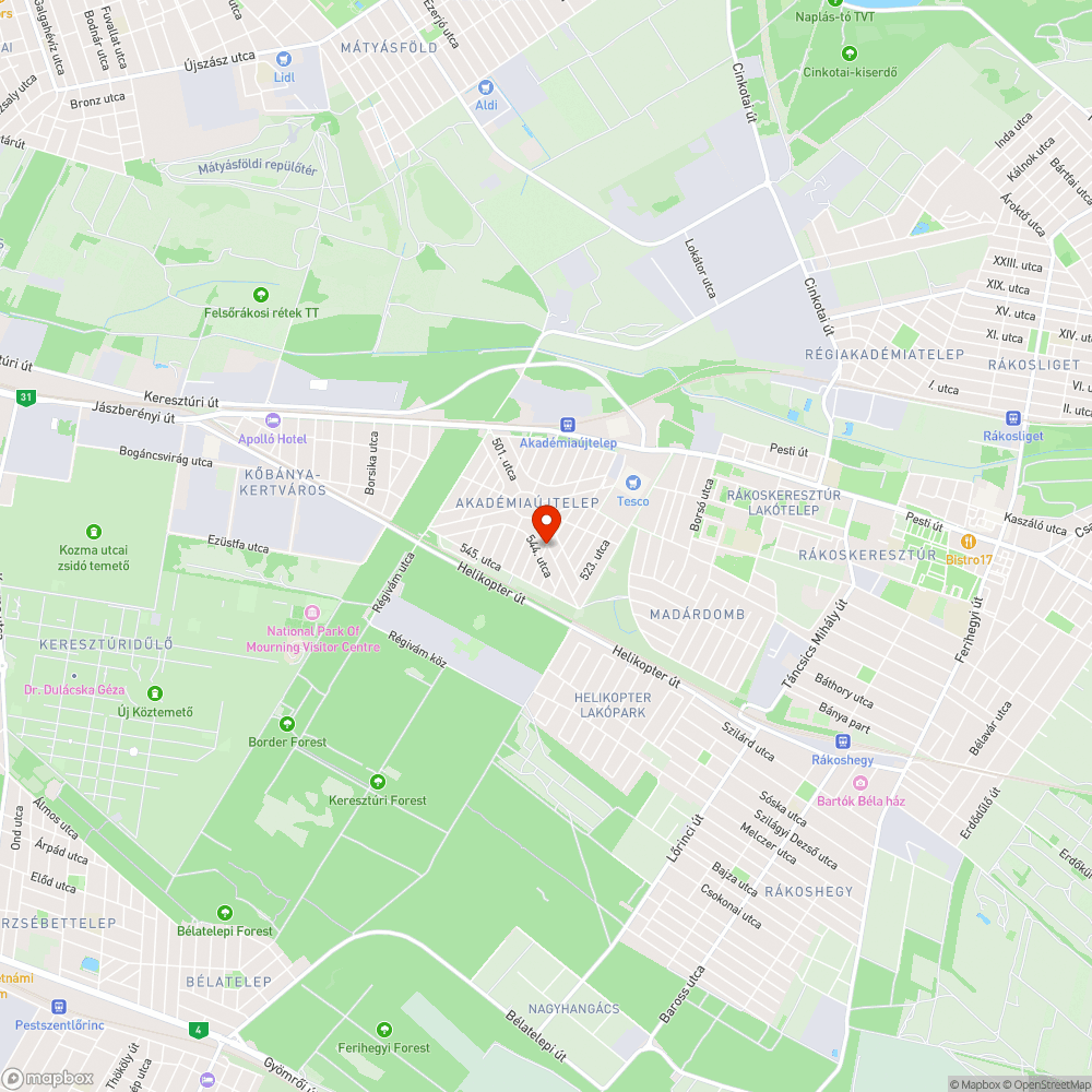 Zöldhulladék bejelentés helye