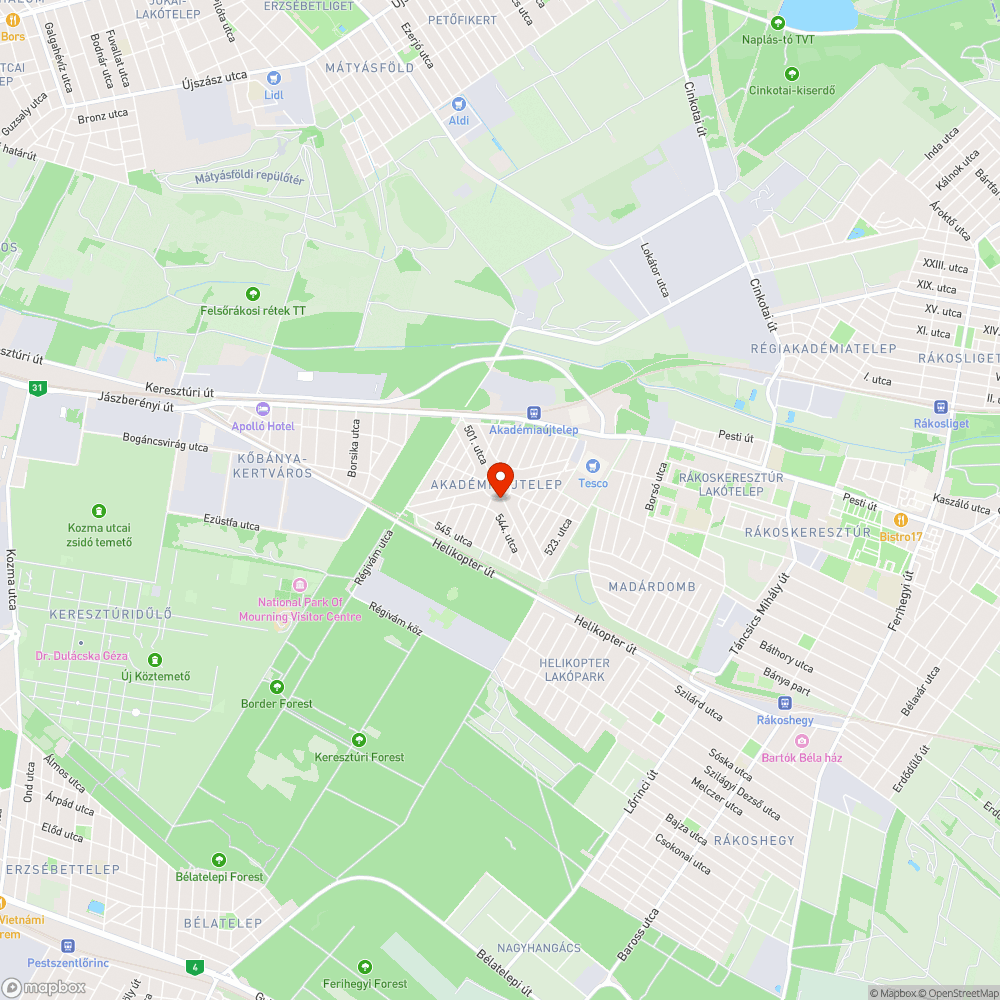Buszmegálló bejelentés helye
