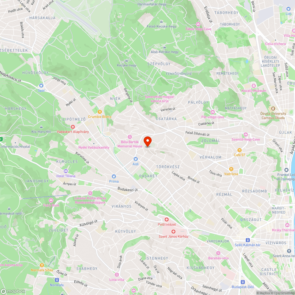 Hibás utcai lámpa bejelentés helye