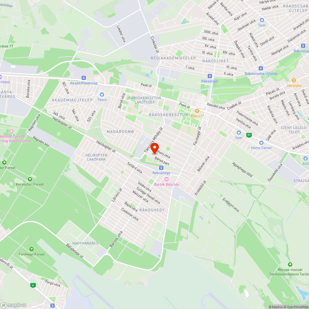 Kátyús utca bejelentés helye