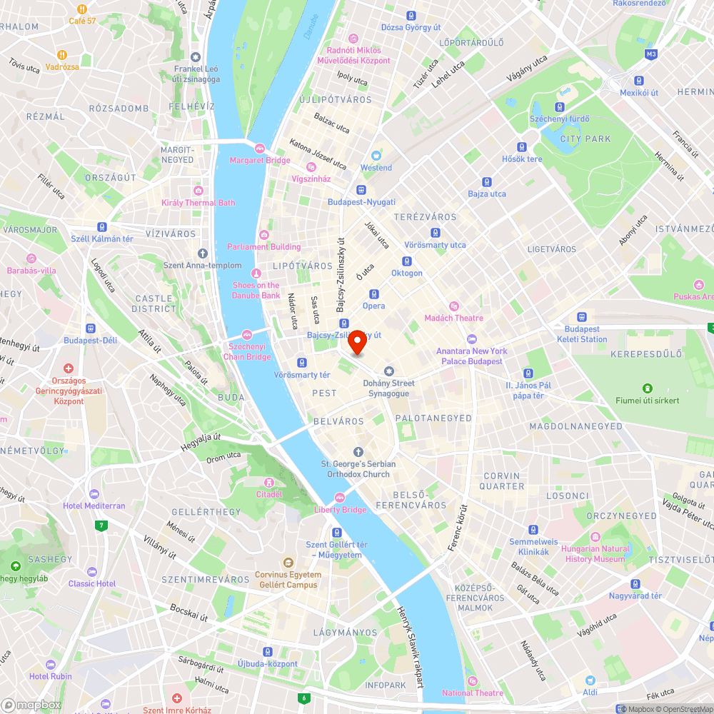 Madách tér burkolati hiba bejelentés helye