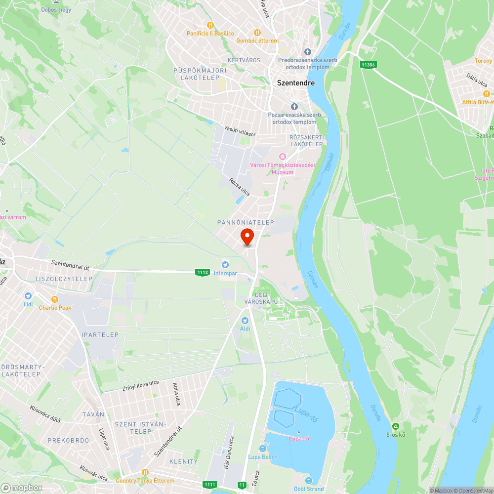 Patak utcai kátyú bejelentés helye