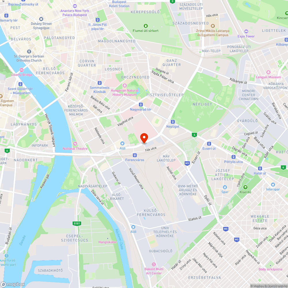 Könyves Kálmán krt - lyuk a kerékpárút alatt bejelentés helye