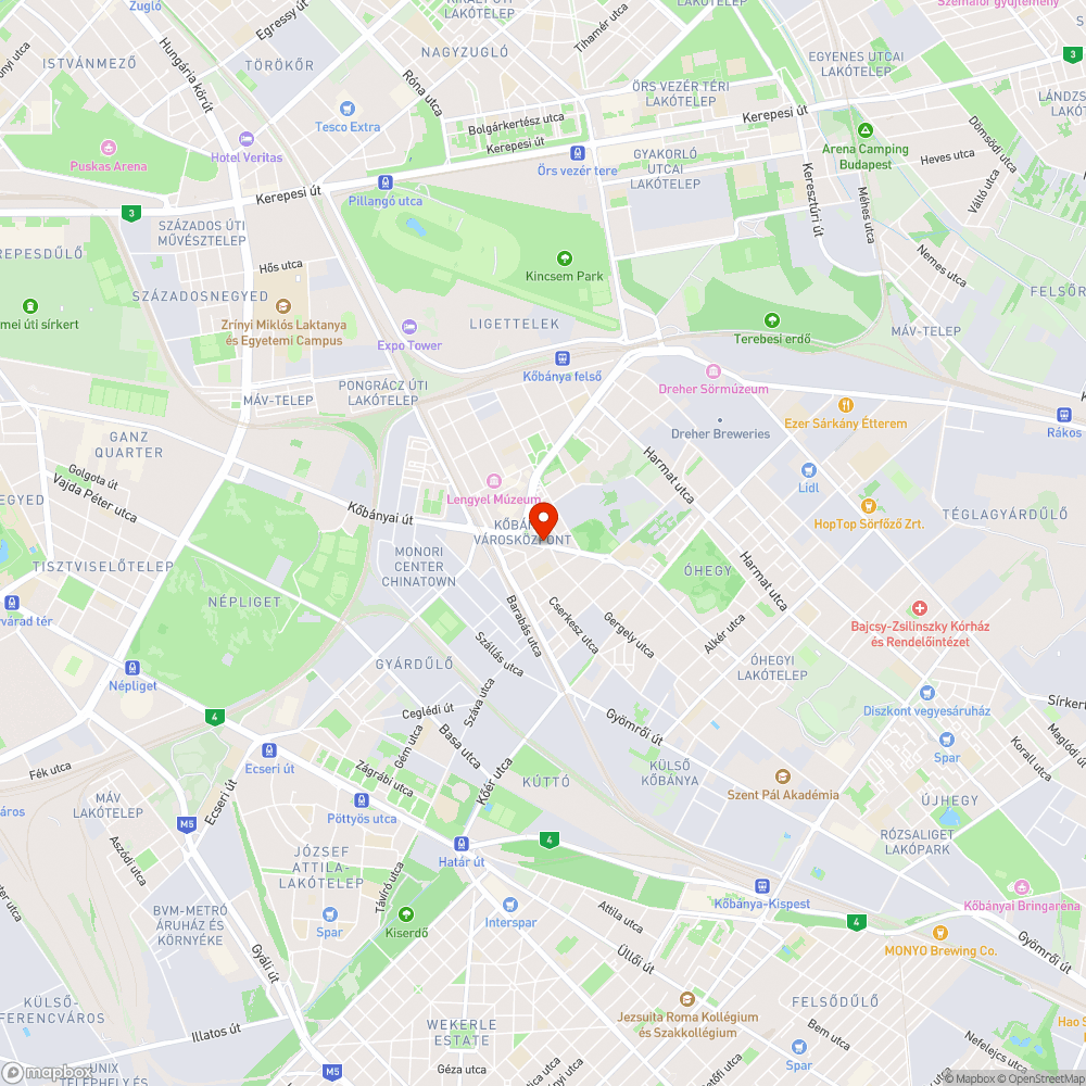 Kápolna utcai kerékpársáv újrafestése bejelentés helye
