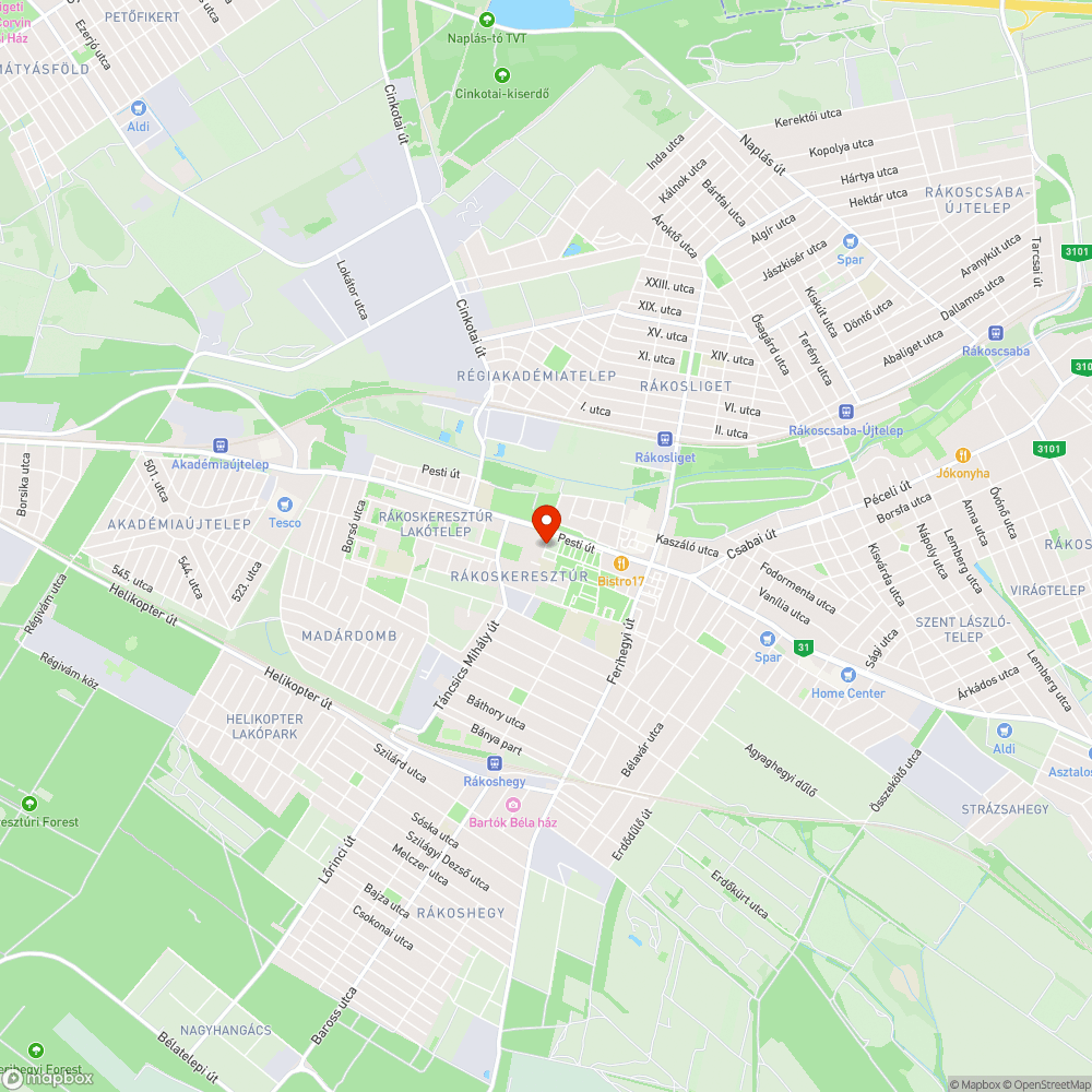 Szelektív szemétdomb az egészségügyi központ közelében bejelentés helye