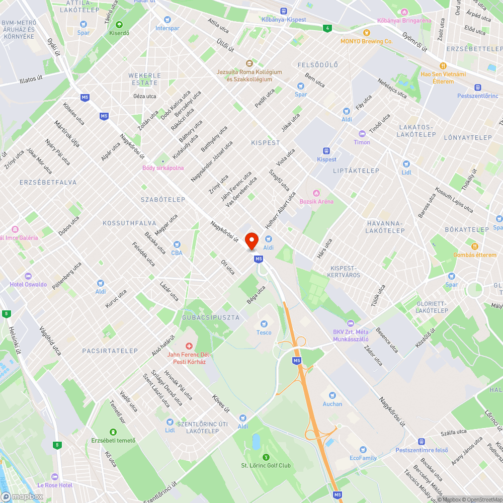 M5 kivezető szűkítés bejelentés helye