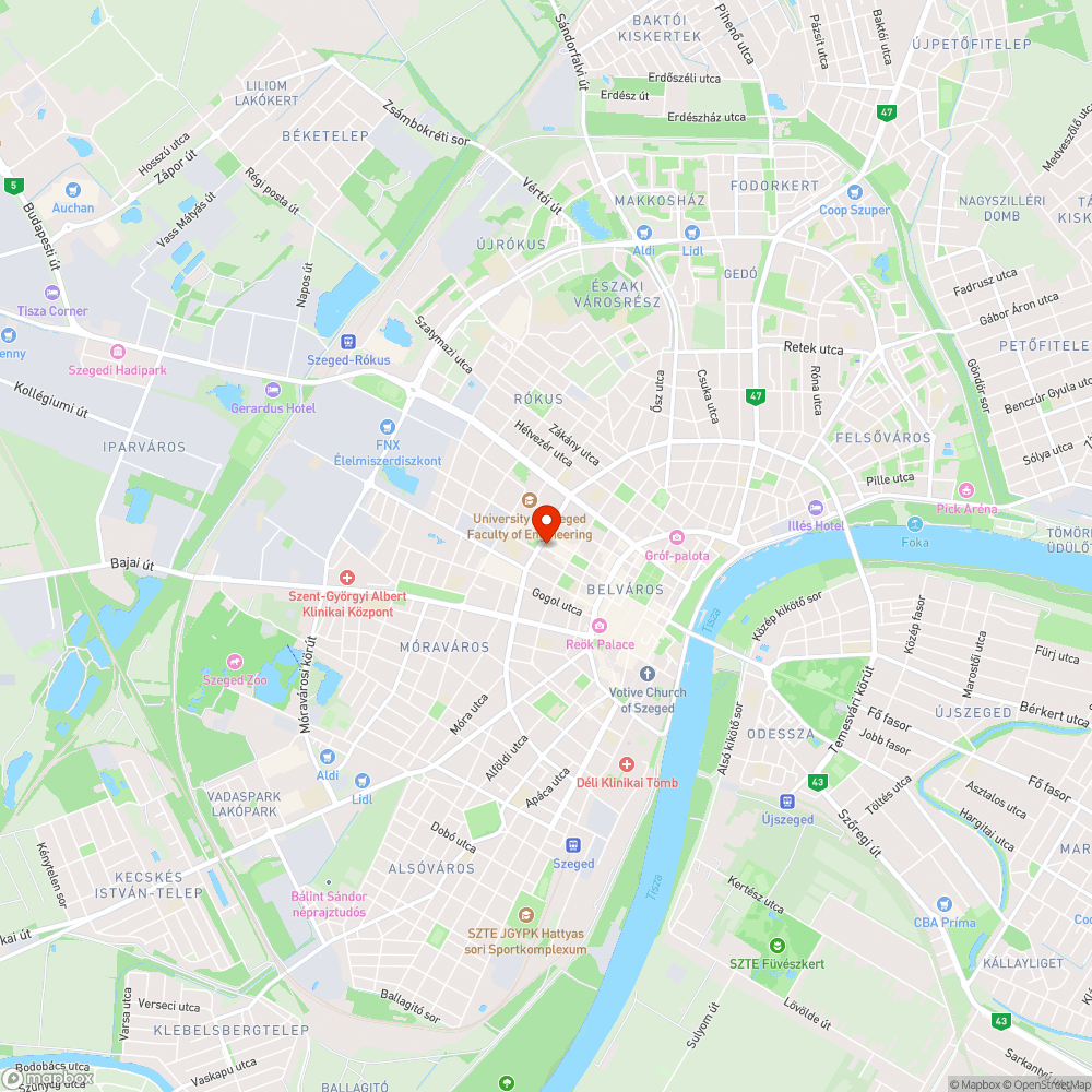 Kátyús parkoló bejelentés helye