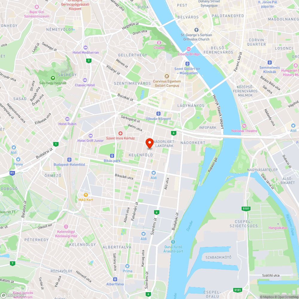 Kátyúk a XI. kerületben bejelentés helye