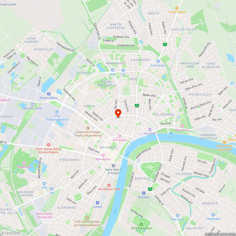 Kátyúk a megállóban bejelentés helye